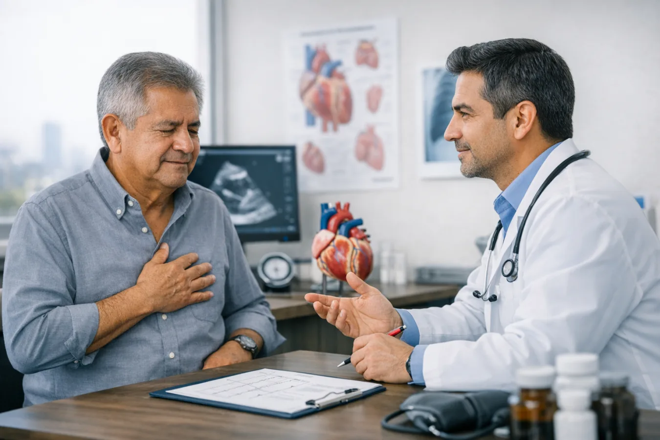 Dolor en el pecho en Puebla: causas cardiovasculares y señales de alerta
